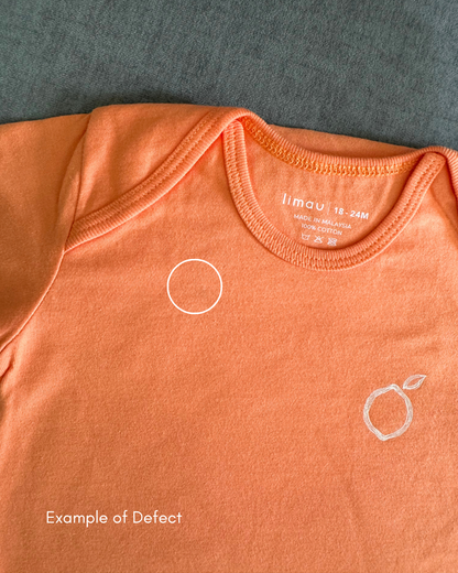 Short Sleeve Bodysuit - Salmon 18-24M (Defect)